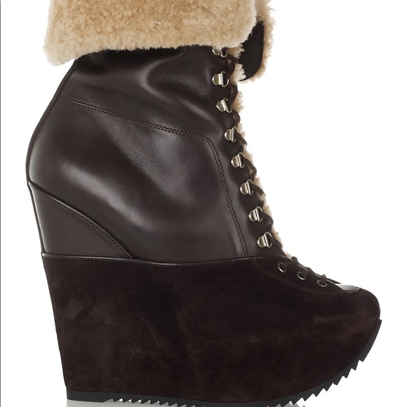 YSL
Ariane shearling/suede platform boots NWT - Picture 2 of 10